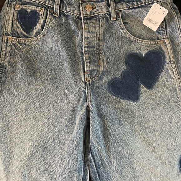 We the free good luck heart jeans by Free People in size 28 - Picture 2 of 7
